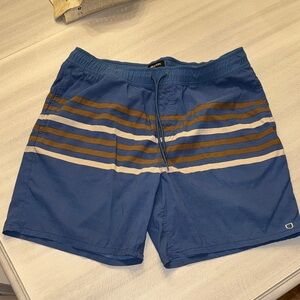 Brixton Voyage Blue Shorts Size Medium